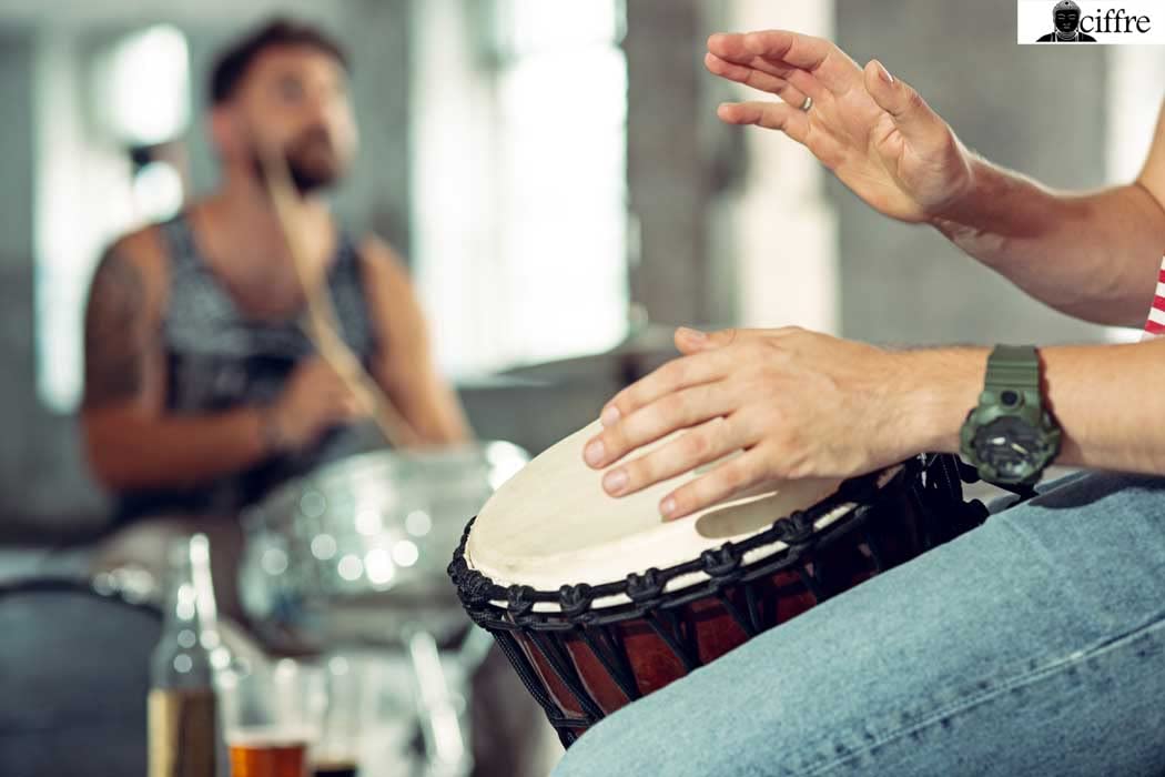 Große Trommel Djembe Darbuka Bongo Premium Rasta Style Sehr guter Klang 60cm U6