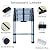 10.5FT/3.2M Stainless Steel Telescoping Extension Ladder Portable Multi-Purpose Folding Straight Ladder with Hinges, EN131