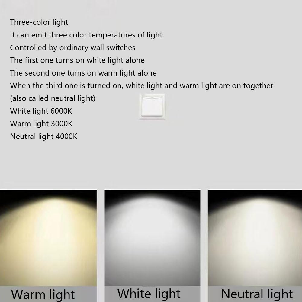 Drewniane Lampy Sufitowe LED Prosta Okrągła Lampa Do Sypialni Trójkolorowa, Energooszczędna Płaska Lampa Kreatywna Kwadratowa Oprawa Oświetleniowa Przemysłowa Do Sypialni, Salonu, Kuchni KNBVFHG