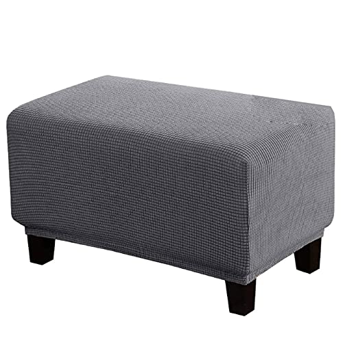Housse de pouf jacquard extensible et lavable pour repose-pied AL - 2
