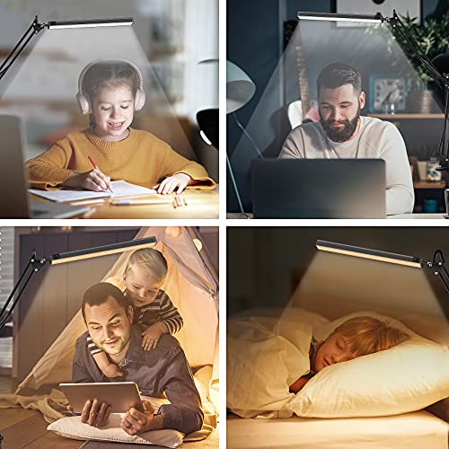 Tobeape-LED-Desk-Lamp-Adjustable-10W-Eye-Caring-Metal-Swing-Arm-Desk-Light-with-Clamp-3-Color-Modes-10-Brightness-Levels-Memory-Function-Table-Lamps-for-Home-Office