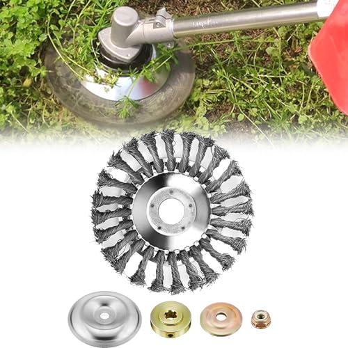 LEVDRO Indestructible Trimmer Head, Weed Eater Blades, Weed Wacker Blade, Steel Wire Grass Trimmer Head, Lawn Trimmer Blade, Indestructible Weed Trimmer, with Universal Adapter Kits (6 in)