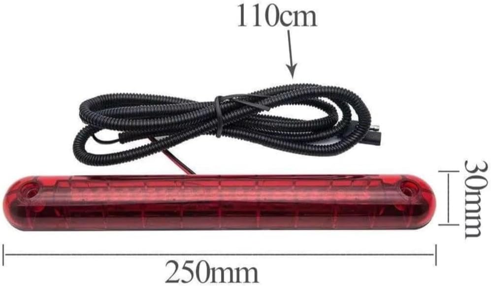 High Mount Brake Light Universal 12V Automotive Car High Level Mount Third 3rd Brake Stop Tail Light Lamp Red Replacement Parts Modification Accessories