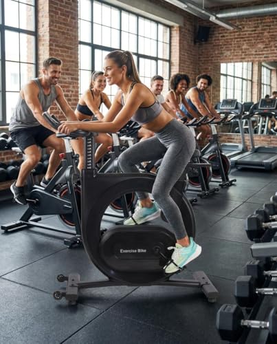 Image of 30 LBS Magnetic Indoor Cycling Bike,Stationary Bikes with 9-Level Handlebar Adjustment and 14-Level Seat Height,LCD Monitor for Home Cardio,Home Workouts and Gym
