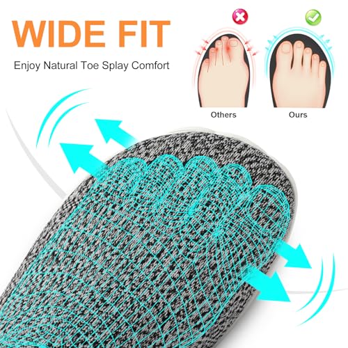 Image of Barefoot Socks Shoes for Women Men | Wide Toe Box, Zero Drop Feel, Slip-On Sock Fit, Durable Rubber Sole, Removable Insole, for Gym, Beach, Travel, Outdoors