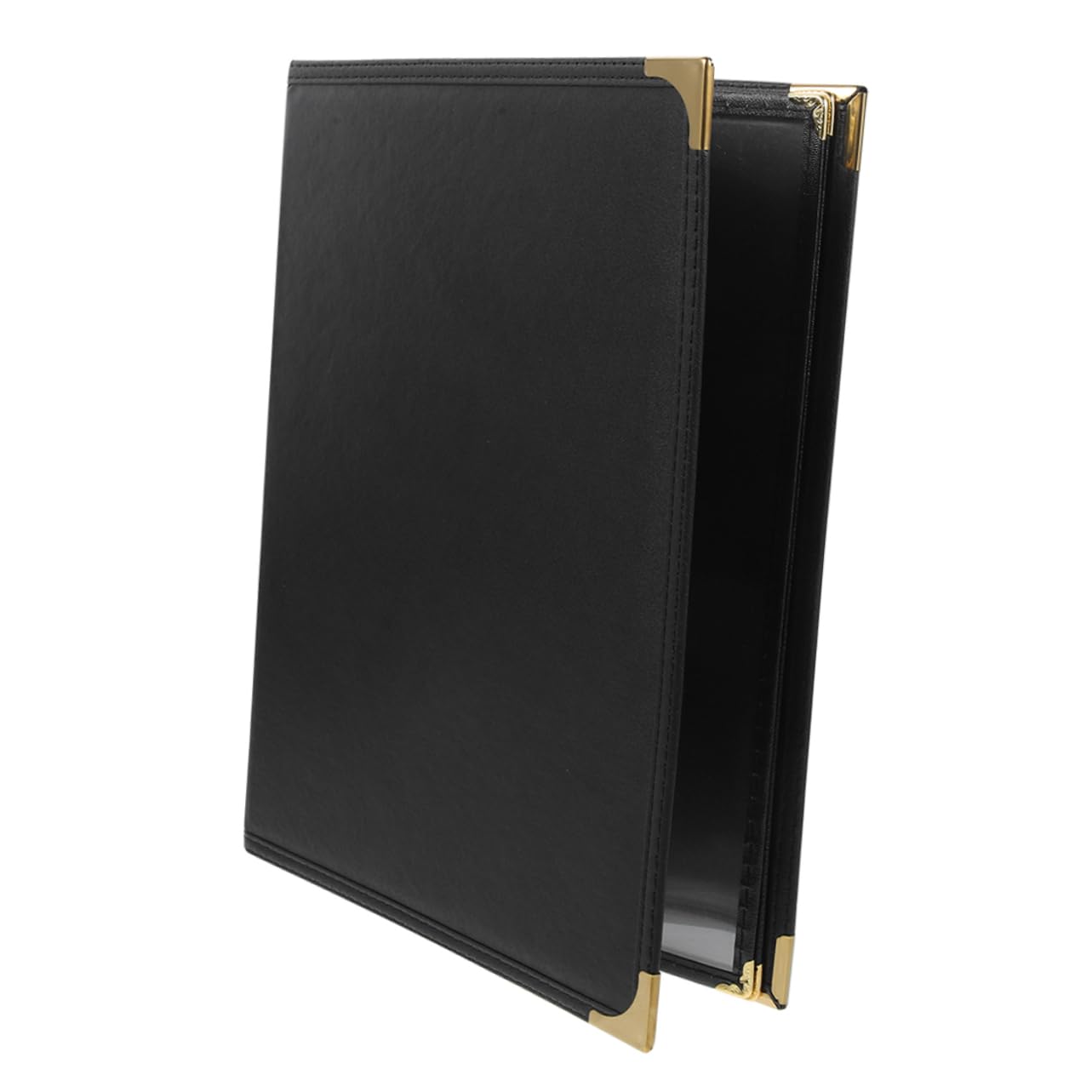 MOLUCKFU Personal Planner Cover Clear Menu Covers Menu Holder Cover Menu Holders for Restaurant Transparent Menu Sleeve Menu Protector Recipe Holder Folder Cover Planner Binder PVC Black