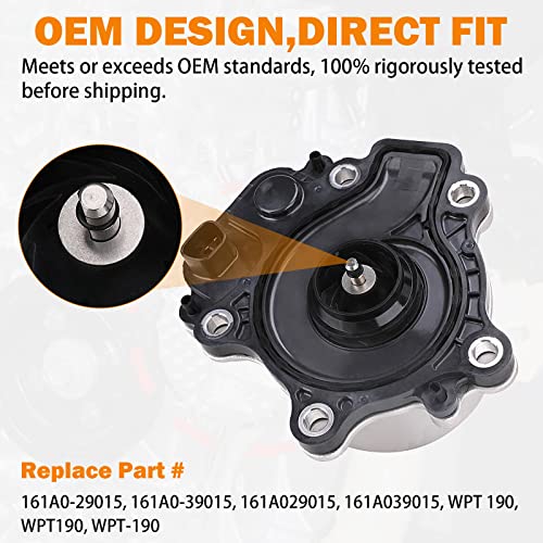161A0-29015 Water Pump For Toyota Prius 2010-2015, Toyota Prius C Prius V 2012-2016, Lexus Ct200H 2011-2017 1.5 1.8 L4 Engine Electric Water Pump Assembly Replaces Toyota 161A039015, Wpt190, Wpt-190 #TOP4