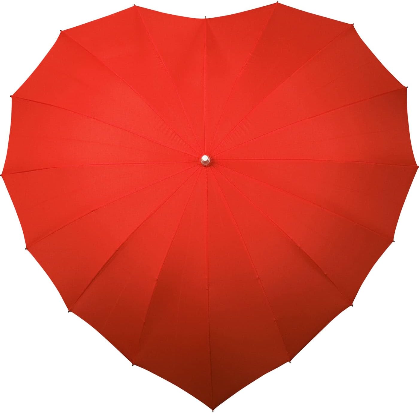 Falcone Parapluie Droit - Toile en Forme de Coeur Rouge Stick Umbrella, 80 cm, Red (Rouge)