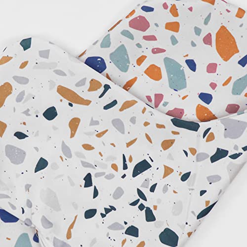 Image of High Chair Cushion, Type High Chair Cover Pad, 2 Pieces pad for High Chair,highchair Cushion for IKEA Antilop Highchair, Built-in Inflatable Cushion (Fresh Leaves and Stone Flowers)