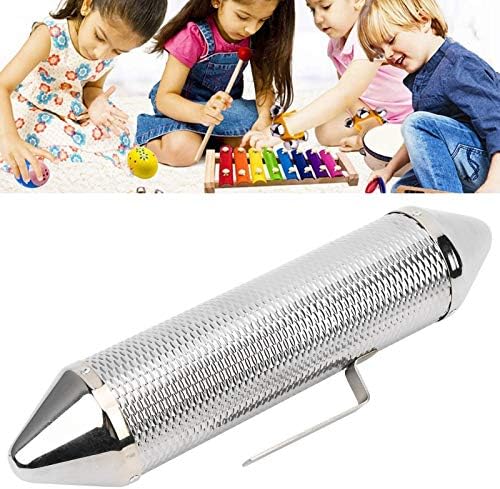 Stainless Steel Guiro Shaker with Scraper, Metal Guiro Shaker, Orff Percussion Instrument for Music Teaching, Rustling Sound Effect, Lightweight and Durable Design with 8 - Tooth 2