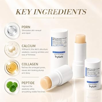 20g PDRN & Calcium Balm Stick | All-in-One Moisturizing Anti-Aging Wrinkle Stick* for Face, Eyes, Lips, Neck & Stretch marks- Collagen, Polypeptide complex | Korean Skin Care