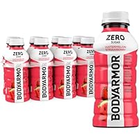 BODYARMOR ZERO Sugar Watermelon Strawberry Electrolyte Drink, Natural Flavors, 12 Fl Oz Bottles (8 Pack), B Vitamins & Antioxidants Sugar Free Hydration