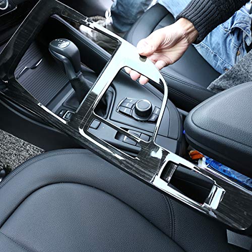 Yuechi Black Wood Grain Abs Center Console Decoration Frame Cover Trim For Bmw X1 F48 2016-2019,For Bmw X2 F47 2018 Left Hand Drive Auto Accessories #TOP2