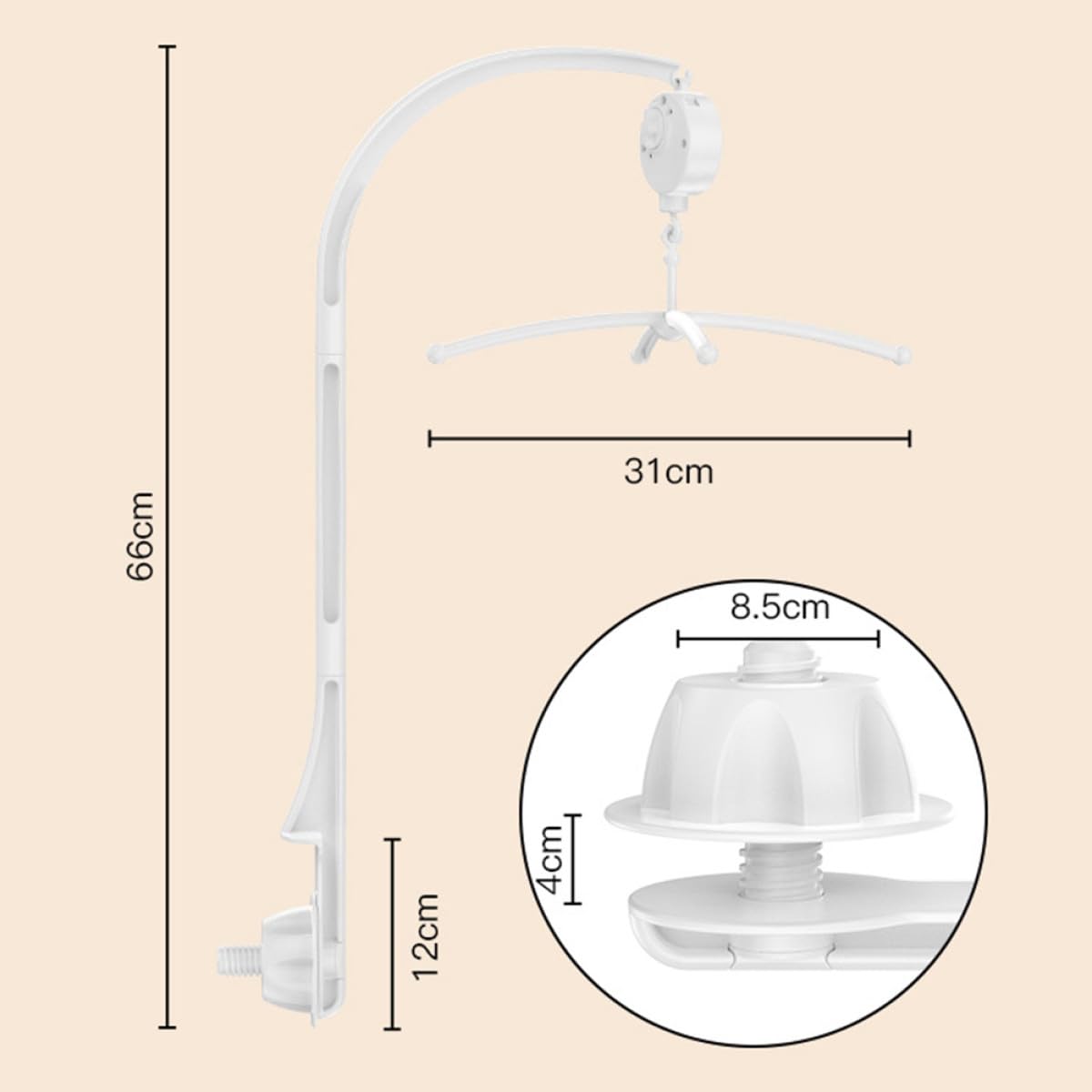 Gatuida Campana Musical Colgante De Soporte Para Móvil De Cuna Juguetes Para Cama De Soporte Colgante Para Campana De Cama