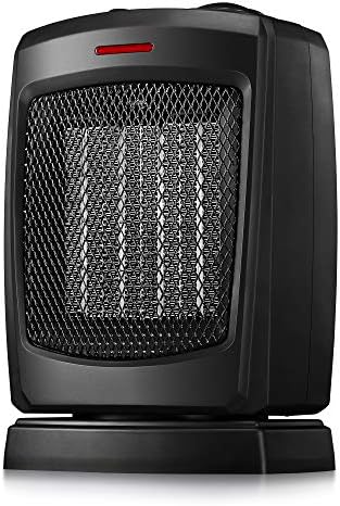 andily Oscillating Portable Ceramic Space Heater for Home and Office Indoor Use with Adjustable Thermostat Overheat Protection and Carrying Handle ETL Listed, 750W/1500W