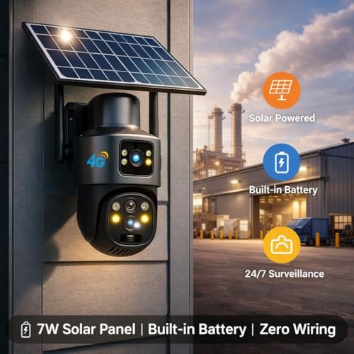 Image of Fire turtle Solar Dual Lens 10MP (5MP+5MP) 4G CCTV Camera | Full HD 360 PTZ View, 10Ah Battery, Color Night Vision (N-R0-6)