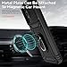for Samsung Galaxy A25 5G Case with Slide Camera Cover HD Screen Protector [Military Grade 16ft. Drop Tested] Magnetic Ring Holder Kickstand Protective Phone Case for Galaxy A25 5G 2024, Black