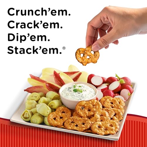 Image of Snack Factory Everything Pretzel Crisps, Non-GMO, 7.2 OZ Resealable Bag (Pack of 2)