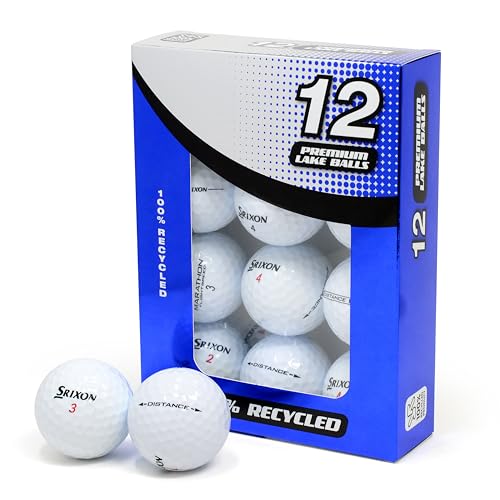 Second Chance Recycled Lake Golf Balls 12 Pack - Grade A for Srixon Mix Golf Balls including Distance
