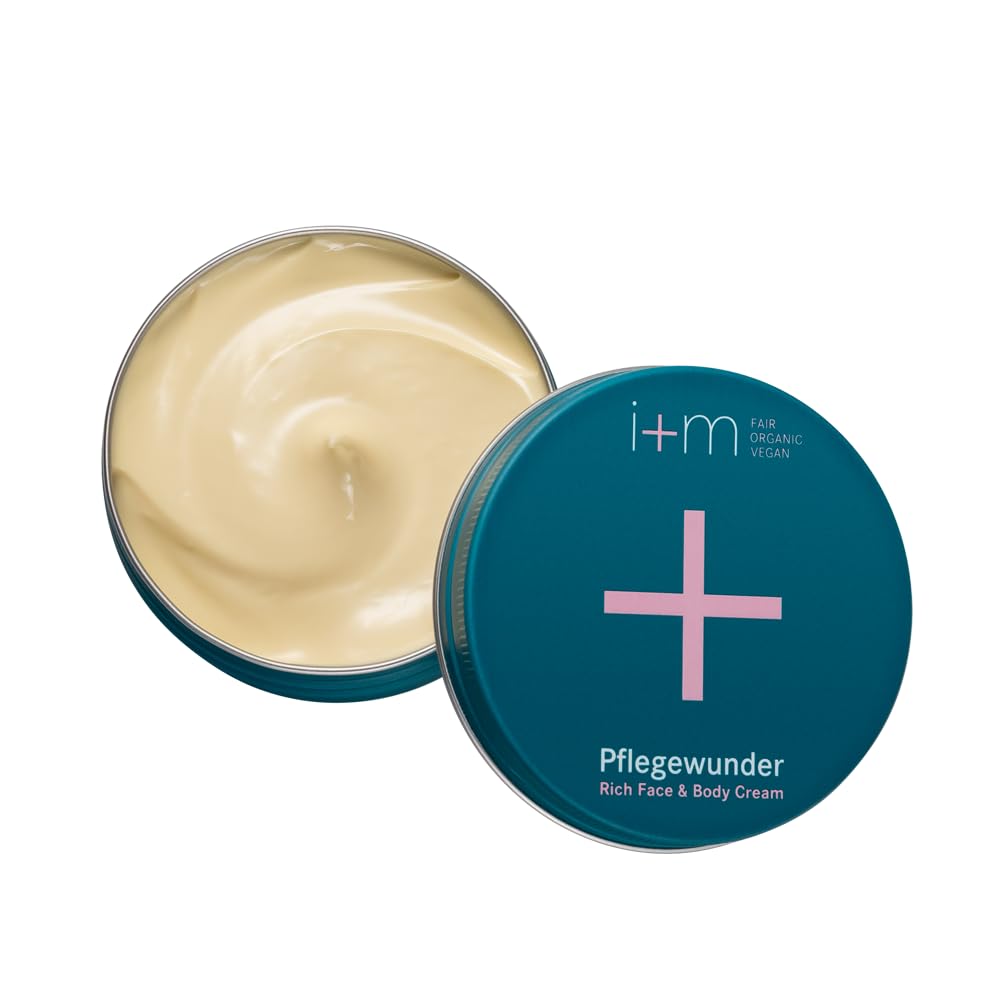 i+m® Pflegewunder 75 ml · Vegan Face Cream & Body Care Cream for Sensitive and Dry Skin · With Organic Shea Butter & Aloe Vera · Natural Cosmetics for Men, Women & Children