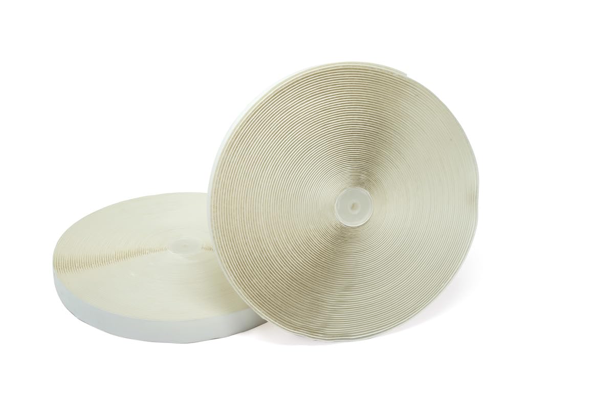 Ameo Nylon Self Adhesive Hook and Loop Tape | 25 mm Tapes | Heavy Duty Mounting Tape Roll Perfect for DIY (White, 8M Hook + 8M Loop) (B0CQPB4JQQ) Amazon Price History, Amazon Price Tracker