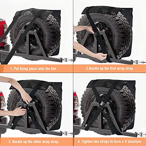 Image of Sturdy PVC Made 23Gallons /88L Spare Tire Trash Bag for Camping Spare Tire Storage Bag Waterproof Spare Tire Bag Spare Tire Gear Bag Trasharoo for Camping Offroad, Snow Rain Sand Friendly