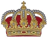 King's Crown Patch Embroidered Iron-On Royalty Queen Detailed Applique