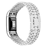 Hemobllo Crystal Rhinestone Smart Watch Band Quick Release Metal Replacement Watch Strap Comaptible...