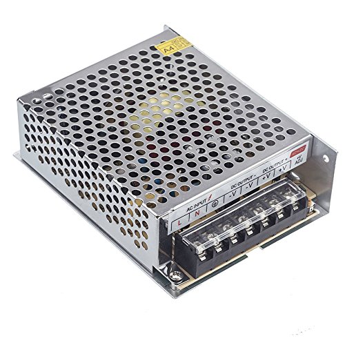 Transformador de fuente de alimentación de conmutación regulada universal IP20 CC 5 V/12 V/24 V para tira de luces LED CCTV - UK Stock, 50 Watt, 24 V CC., 1