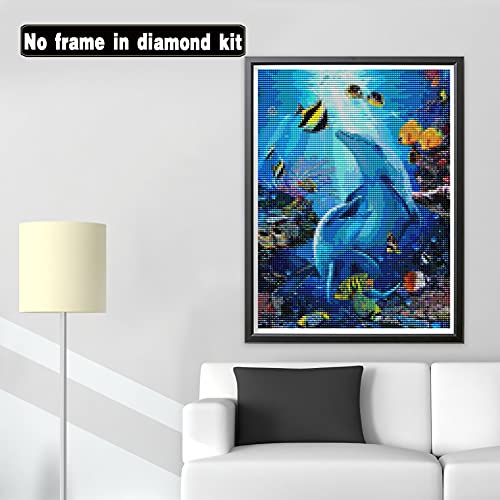Jantabo Diamond Schilderij Kits Dolfijn, 5D DIY Dier Volwassenen Beginners Diamond Painting Set Volledige Boor Cross… - Image 3