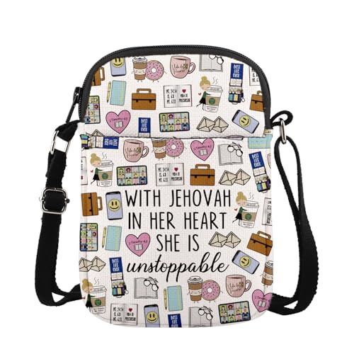 MAOFAED Christian Crossbody Bag, Unstoppable Woman Gift, Encouraging Faith Gift, Best Life Ever,Women's Ministry (unstoppable)