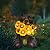 Solar Garden Lights Outdoor Statues Black Bear with Sunflowers, LED Lighted Garden Decor Waterproof Figurines for Patio Porch Balcony Yard Lawn Lantern, Unique Garden Statues for Housewarming Gifts
