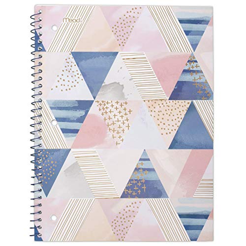 Mead Spiral Notebook, 1 Subject, College Ruled Paper, 70 Sheets, 10-1/2" x 7-1/2", Shape It Up, Design Will Vary, 1 Notebook (07152) #1