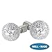 H.VERSAILTEX Window Curtain Rods for Windows 66 to 120 Inches Adjustable Decorative 3/4 Inch Diameter Standard Single Window Curtain Rod Set with Sparkling Mosaic Finials, Nickel