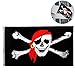 NEW 3x5 Pirate w/ Red Bandana 3 x 5 Jolly Roger Banner