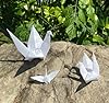 20 x 20 cm vit färg naturlig fiber mullbärsträd mullbärspapper, 50 ark fyrkantiga origami-papperskonst, hopfällbart hantverk, fyrkantigt vikbart papper för gör-det-själv-hantverk (vit, 20 x 20 cm) #1