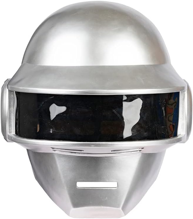 KarcPunk Silver Helmet Resin Mask Men Costume Accessories for Collection Halloween Cosplay
