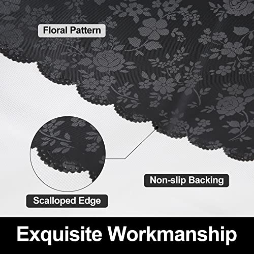 Image of Smiry Rectangle Table Cloth, Waterproof Heavy Duty Vinyl Tablecloths, Wipeable Washable Table Cover for Kitchen and Dining Room (Black, 54 inch X 120 inch)