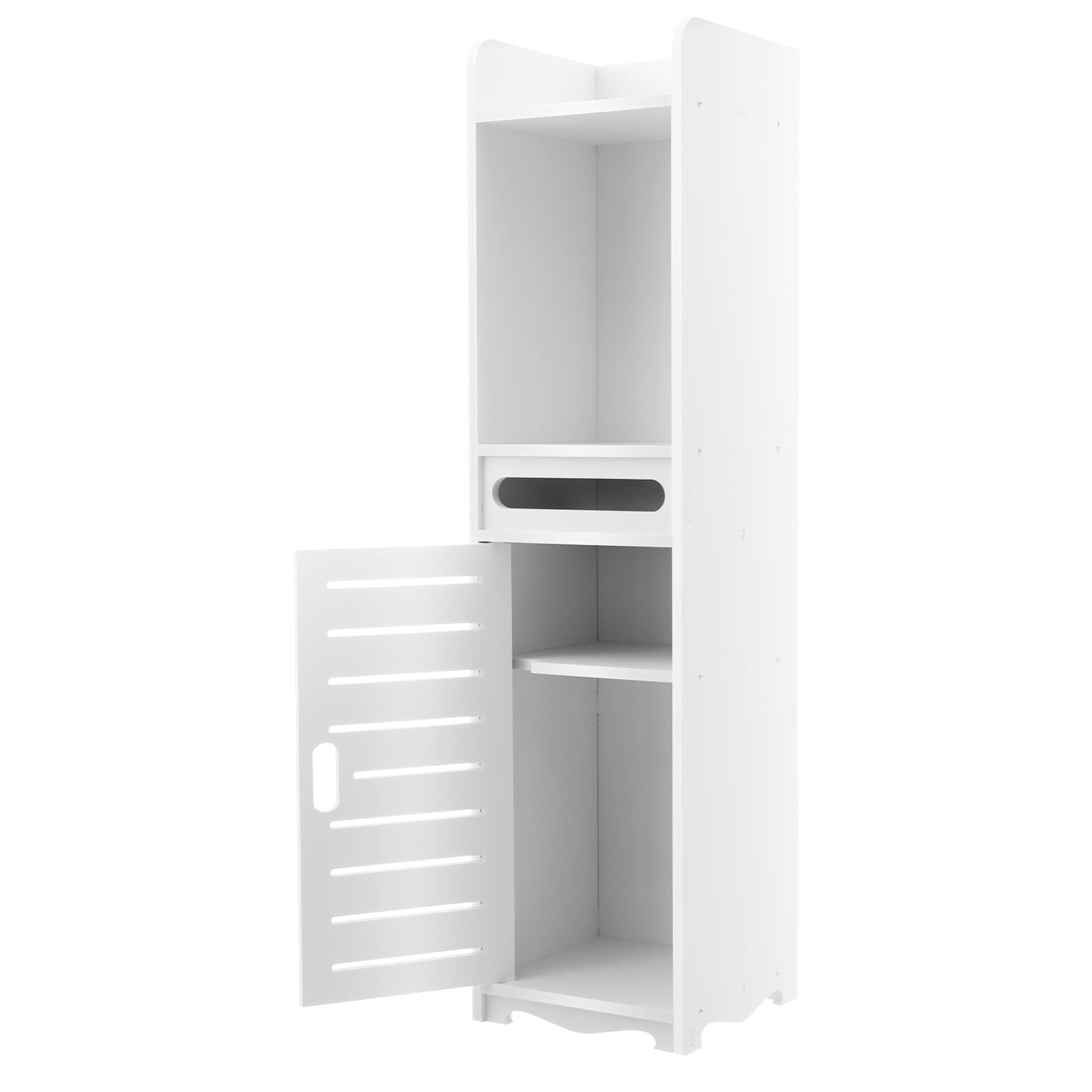 Armario De Baño De 20 X 20 X 80 Cm, Armario De Pie Multifuncional Para Ahorrar Espacio En Baño, Cocina, Dormitorio, Color Blanco