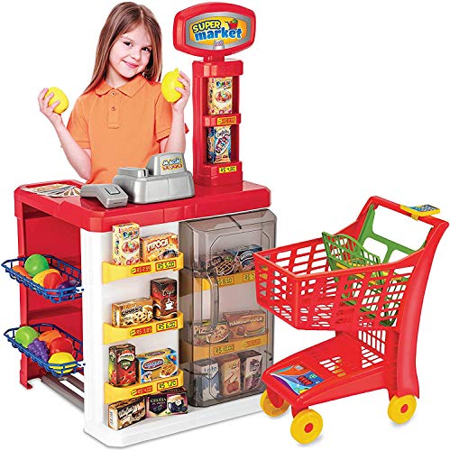 Magic Toys Brinquedo Super Market, Vermelho/Branco (8039)