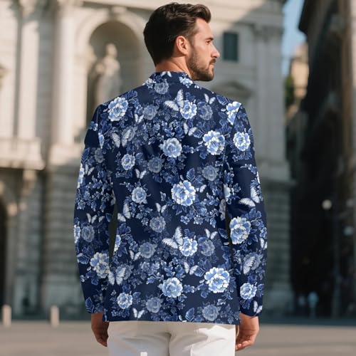 INSTANTARTS Men's Casual Blazer One Button Loose Fit Casual Blazer for Men Regular Fit Lightweight Sport Coats Stylish2