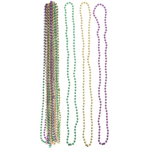 Genérico 15 piezas Collar de Cuentas Metálicas Multicolor