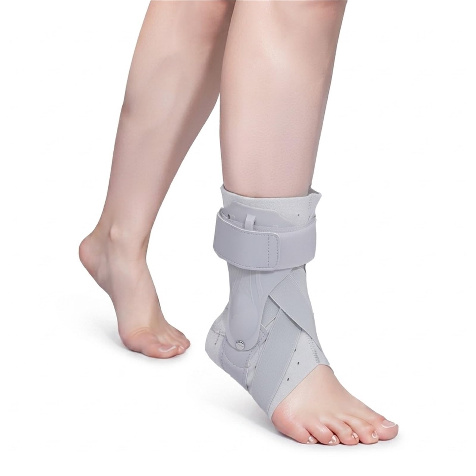 Genérico Tobillera con estabilizadores Laterales, con Correas Ajustables, para Deporte y Caminar a Diario, Modelo CJDW1131 (Grey)