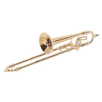 Amazon.co.jp: UPQRSG 銅製ミニチュアトロンボーン スタンド付き