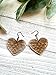 Southwestern Style Wooden Earrings Lightweight Wooden Hearts Teardrop Earrings, Southwestern Cowgirl Valentines Day Hypoallergenic Earrings for Women and Girls (Brown, Heart with triangles)