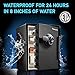 SentrySafe Black Fireproof Waterproof Floor Safe with Dial Combination Lock for Home or Office, 2.05 Cubic Feet, SFW205CWB