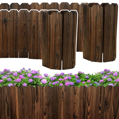 Mulctun Wood Garden Edging - 11.8" H X 47" L