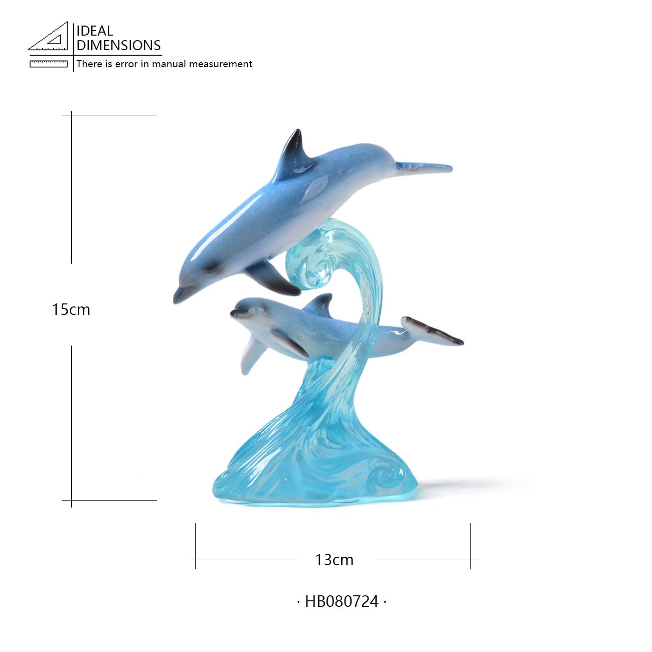 HAUCOZE Scultura Delfino Statua Marino Decorazione Moderna Arte Figurina Feste Regalo per Feste Matrimonio Amanti Amici Resina 15cm