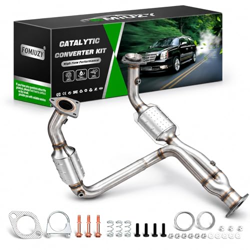 FOMIUZY Front Catalytic Converter Kit Direct-Fit Chevy Silverado GMC Sierra 1500 1999 2000 2001 2002 2003 2004 2005 2006 Avalanche Suburban Tahoe Yukon XL Cadillac Escalade 4.3L 4.8L 5.3L