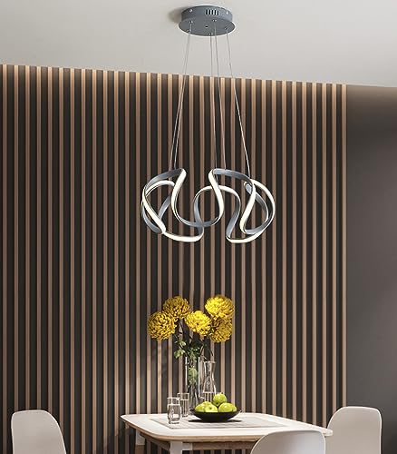 Lampe à suspension LED rotative en aluminium au design den Chaner épuré
